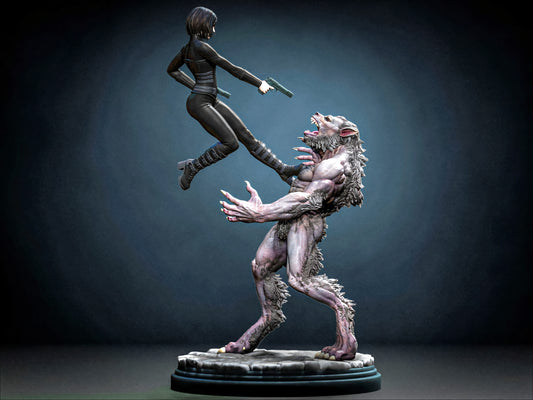 Underworld: Selene Vs Lycan Figure Resin Model Kit