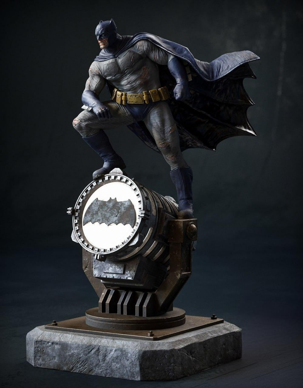 Batman on the Bat Signal Figure Resin Model Kit